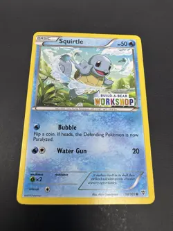 Squirtle 14/101 Rare Promo Build-A-Bear Workshop Exclusive Pokemon Card 2013 MP - Image 1