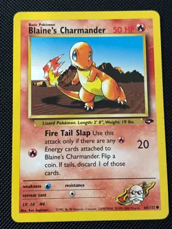 Blaine's Charmander - Gym Challenge - Common - 60/132 - Vintage Pokemon Card - Image 1