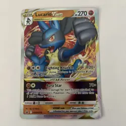 Lucario VSTAR SWSH 214: Sword & Shield Promo Card Holo Pokemon Card - Image 1