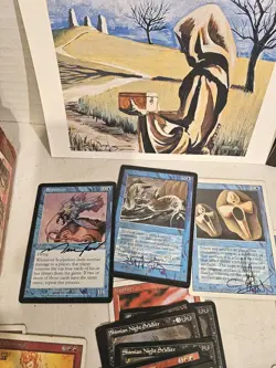 Vintage Magic the Gathering cards with 1996 WOTC Art box And Art Prints 🚨READ - Image 3