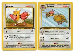 Spearow 62/64 Fearow 36/64 - 1st Edition Jungle - Pokemon Card Lot - NM - Image 1