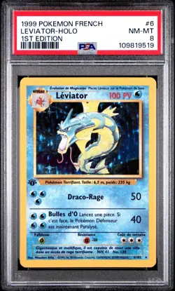 Carte Pokemon Leviator 6/102 Holo Set de base Edition 1 PSA 8 ✨ - Image 2