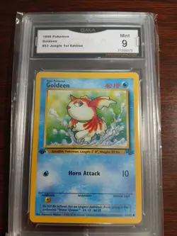 GMA 9 MINT Goldeen Jungle 1st Edition Pokemon Card 53/64 - Image 1