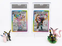 Pokemon Psiana ex 175 & Nachtara ex 176 DE AOG GEM MINT 10 Sequential Set Promo - Image 1