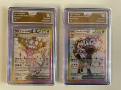 Pokemon Psiana ex 175 & Nachtara ex 176 DE AOG GEM MINT 10 Sequential Set Promo - Image 2