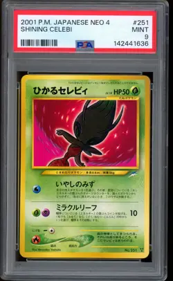 2001 Pokemon Shining Celebi Neo 4 Destiny Japanese Holo #251 PSA 9 MINT - Image 1