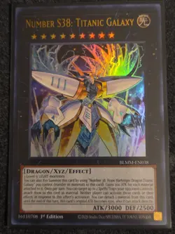 YuGiOh! Number S38: Titanic Galaxy BLMM-EN038 Ultra Rare 1st Edition Near Mint - Image 1