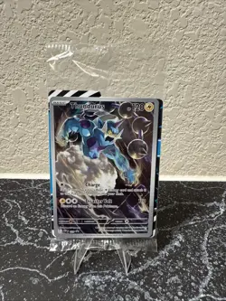 Pokemon TCG Thunderous Black Bolt ETB Full Art Promo Card Sealed In Plastic - Image 1