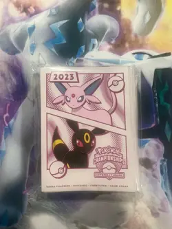Pokemon International Championships Sleeves 2023 Espeon Umbreon Trading Card - Image 1