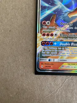Pokemon TCG Reshiram Charizard Tag Team GX 20/214 Holo Ultra Card NM CLEAN - Image 4