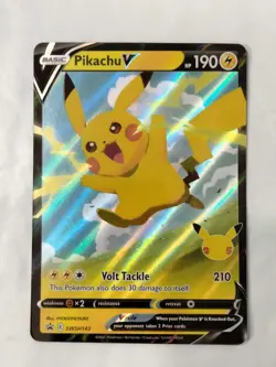 Pikachu V - Promo SWSH143 Pokemon Card Game Celebrations - NM - Image 1