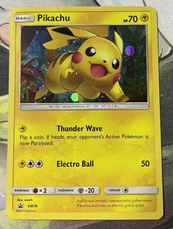 Pikachu Holo Pokemon Card SM76 Black Star Promo 2017 Sun & Moon LP - Image 2