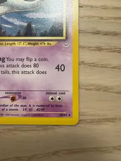 Pokemon TCG Lugia Neo Revelation Card 20/64 Unlimited Rare - Image 4