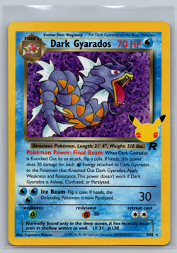 Pokemon Card Dark Gyarados Celebrations 8/82 Classic Collection NM - Image 1