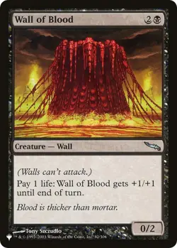 MTG - Wall of Blood - 82/306 - The List Reprints - Magic the Gathering - Image 1