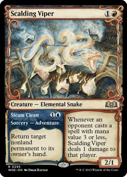 MTG - Scalding Viper - Showcase - WOE 0295 - Wilds of Eldraine - Rare - Magic - Image 1