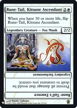 MTG - Rune-Tail, Kitsune Ascendant - 27/165 - The List Reprints - Rare - Magic - Image 1