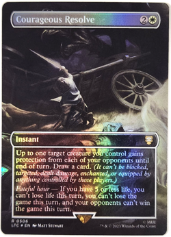 MTG - Courageous Resolve - Borderless Foil - LTR 0506 - Lord of the Rings - Image 1