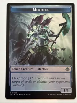 MTG The Lost Caverns of Ixalan Treasure/Merfolk Token Foil 0018/0005 NM - Image 2