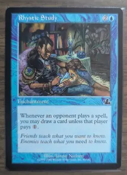 MTG Rhystic Study Non-Foil from Prophecy NM - Image 1