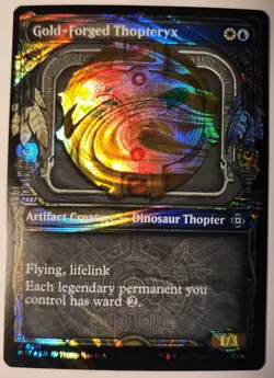 MTG - Gold-Forged Thopteryx - Halo Foil - MAT 0211 - March Machine Aftermath - Image 1