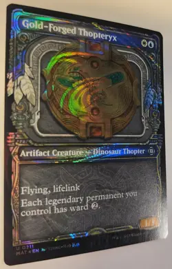 MTG - Gold-Forged Thopteryx - Halo Foil - MAT 0211 - March Machine Aftermath - Image 2