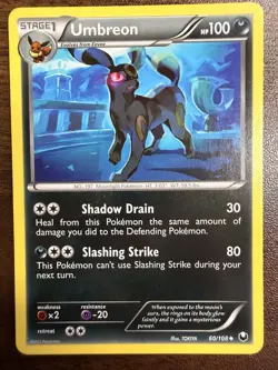 POKEMON CARD 2012 DARK EXPLORERS UMBREON 60/108 - Image 1