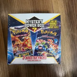 Pokemon Mystery Power Box Chase Pack Seeded 1:10 NEW SEALED 5 packs Damaged Box - Image 1