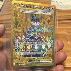 Pokemon TCG Terapagos ex 173/142 SV07 Stellar Crown Hyper Rare Full Art Holo - Image 1