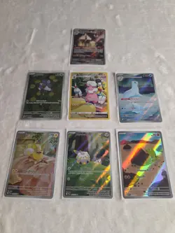 Pokemon Tcg 7 Rare Card Lot Flaafy Yamper Larvitar Dewgong - Image 1