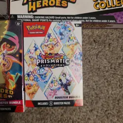 Pokemon Bundle Ascended Heros Prismatic Evolutions ETB Booster Bundle Pin... - Image 4