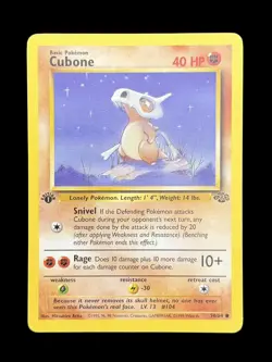 Pokemon TCG 1st Edition Cubone 50/64 Jungle Set WOTC Vintage - Image 1