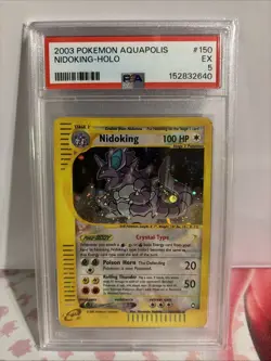 2003 Pokemon Aquapolis Crystal Nidoking Holo #150 PSA 5 - Image 1