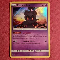 Pokemon Shining Legends: Marshadow 45/73 Holo Rare - LP/NM - Image 1