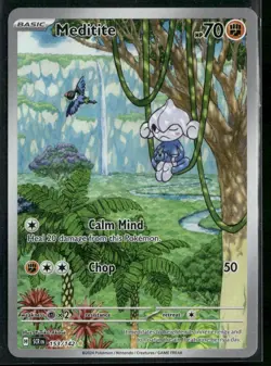 Meditite 153/142 Illustration Rare Stellar Crown Pokemon Near Mint - Image 1