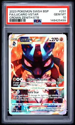 PSA 10 - Lucario VSTAR SWSH291 Crown Zenith Elite Trainer Box Promo - Pokemon - Image 1