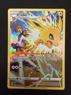 Pokemon Jolteon Ultra Rare Holo SWSH09 Brilliant Stars TG04/TG30 Eng 2022 - Image 2