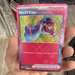 Pokemon TCG Hero's Cape 152/162 SV05: Temporal Forces Ace SPEC Holo Eng 2024 - Image 1