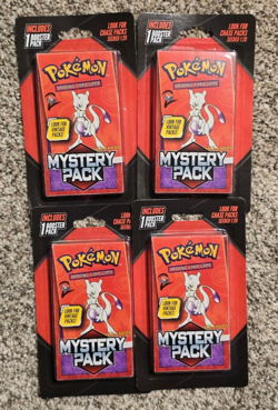 Pokemon Mewtwo Mystery Pack Lot of 4 Sealed MJ Holding 2025 Chase Packs - Image 1