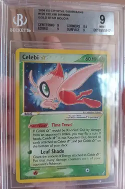 Pokemon BGS 9 Celebi Gold Star Shining EX Crystal Guardians 100/100 - Image 3