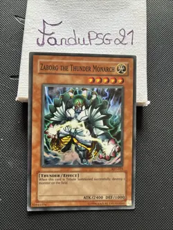YUGIOH - ZABORD THE THUNDER MONARCH - AST-023 - SUPER RARE - NM - ANCIENT SANCTU - Image 1