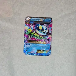 2015 POKEMON XY PRIMAL CLASH #55/160 PRIMAL KYOGRE EX ULTRA RARE- DAMAGED - Image 1