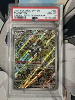 Magneton 159 Surging Sparks Pokemon Center ETB Exclusive Stamped Promo PSA 10 - Image 1
