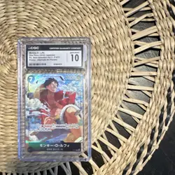 Bandai One Piece CCG Monkey D. Luffy Best Selection Vol.3 Promo Alt Art CGC 10 - Image 1