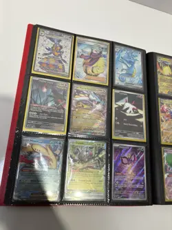 Pokemon binder full of cards red card guard binder comes with cards pictured - Image 1