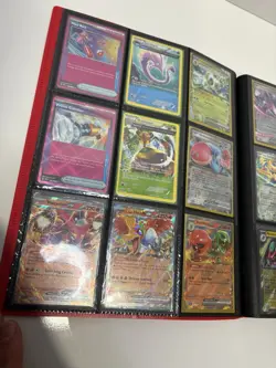 Pokemon binder full of cards red card guard binder comes with cards pictured - Image 2