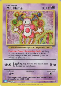 Mr. Mime Holo Classic Collection Trading Card Game Classic 013/034 NM - Image 1