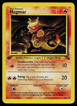 Pokemon Card - Magmar Fossil 39/62 1st Edition Uncommon - Image 1