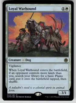 Loyal Warhound Foil R Adventures in the Forgotten Realms 23 NM - Image 1