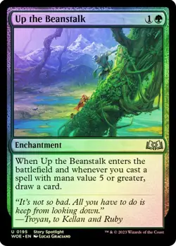 Up the Beanstalk Wilds of Eldraine MTG MAGIC ENCHANTMENT FOIL O254 - Image 1